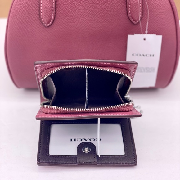 Coach Sydney Satchel Crossbody and Wallet Set Raspberry - Picture 6 of 13